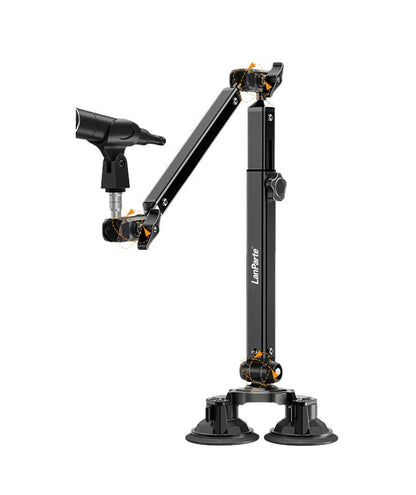 Adjustable Mic Boom Arm Desk Mount – 360° Swivel Microphone Stand with Detachable Riser Column for Streaming, Podcasting & Studio Recording