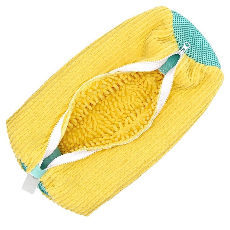 Shoe Washing Laundry Bag with Zipper – Padded Mesh Sneaker and Hat Cleaning Protector Washer Cage