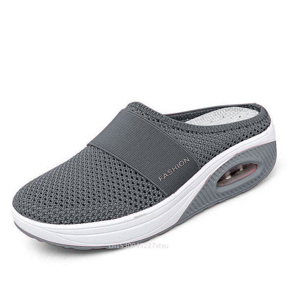Women’s Orthopedic Air Cushion Walking Shoes – Breathable Slip-On Diabetic Wedge Sneakers with Lightweight Mesh for Comfort & Arch Support