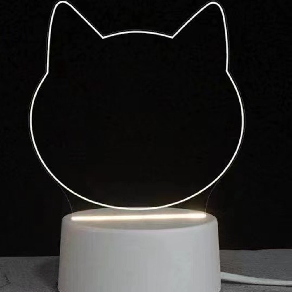 DIY Acrylic LED Message Note Board – Rewritable Creative Night Light with Pen for Personalized Messages, Desk Decor & Gift Displays