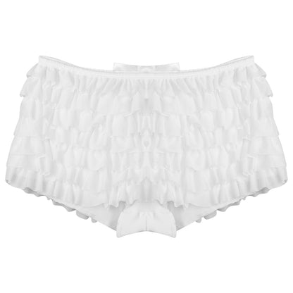 Sexy Tiered Ruffle Knickers 2000s Women Low Waist Pumpkin Panties – Fairy Lace Safety Shorts Victorian Bloomers for Y2K Clubwear & Lingerie Fashion
