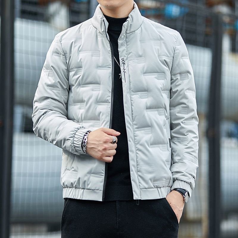 Men’s Lightweight Down Jacket – Thin Yet Warm Short Winter Coat, Trendy 2025 Korean Style Puffer for Casual Fashion and Cold-Weather Streetwear