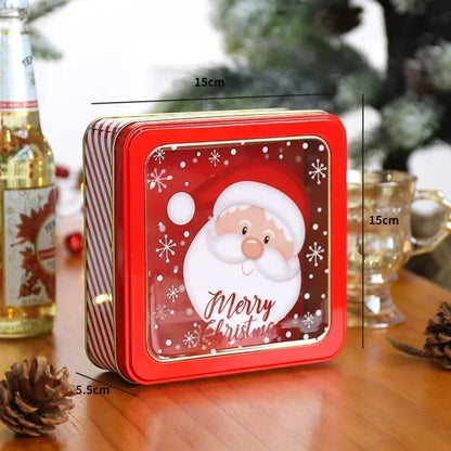 Christmas Gingerbread Iron Candy Boxes – Festive Holiday Storage Tins for Sweets, Gifts & Home Décor, Perfect for Xmas Parties, New Year & Navidad