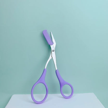 Eyebrow Trimming Scissors with Comb - Stainless Steel Precision Grooming Tool for Shaping, Styling and Perfect Brows