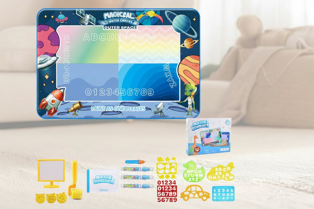 Water Doodle Drawing Mat - Reusable Educational Painting Toy for Toddlers, Creative Learning and Mess-Free Fun