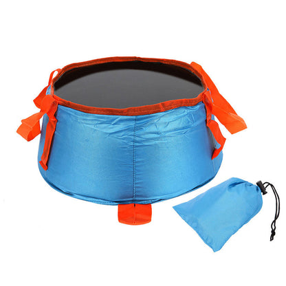 Portable Foldable Water Bucket – Waterproof Fishing Container Bag for Camping, Outdoor Washing Basin, or Travel Storage Use