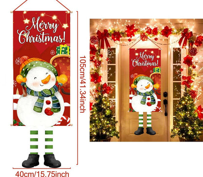 Christmas Hanging Flag Banner -Festive Doorway Decoration for Home, Vibrant Xmas Ornament for Navidad, New Year Celebrations and Winter Holiday Styling