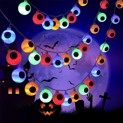 Nightmare Before Christmas Solar Garland – Waterproof Outdoor LED Light-Up Vine with 8 Modes for Halloween & Holiday Décor