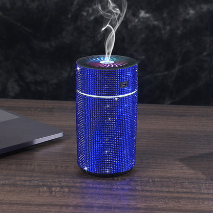 Luxury Diamond Car Diffuser – Shiny LED Humidifier and Air Freshener for Stylish Auto Interiors, Aromatherapy Ambience and Refreshing Everyday Drives