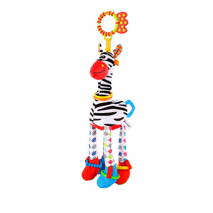 Baby Crib Mobile Toy – Soft Hanging Rattle with Stuffed Animals for Stroller and Nursery, Sensory Stimulation, Grasping and Early Learning