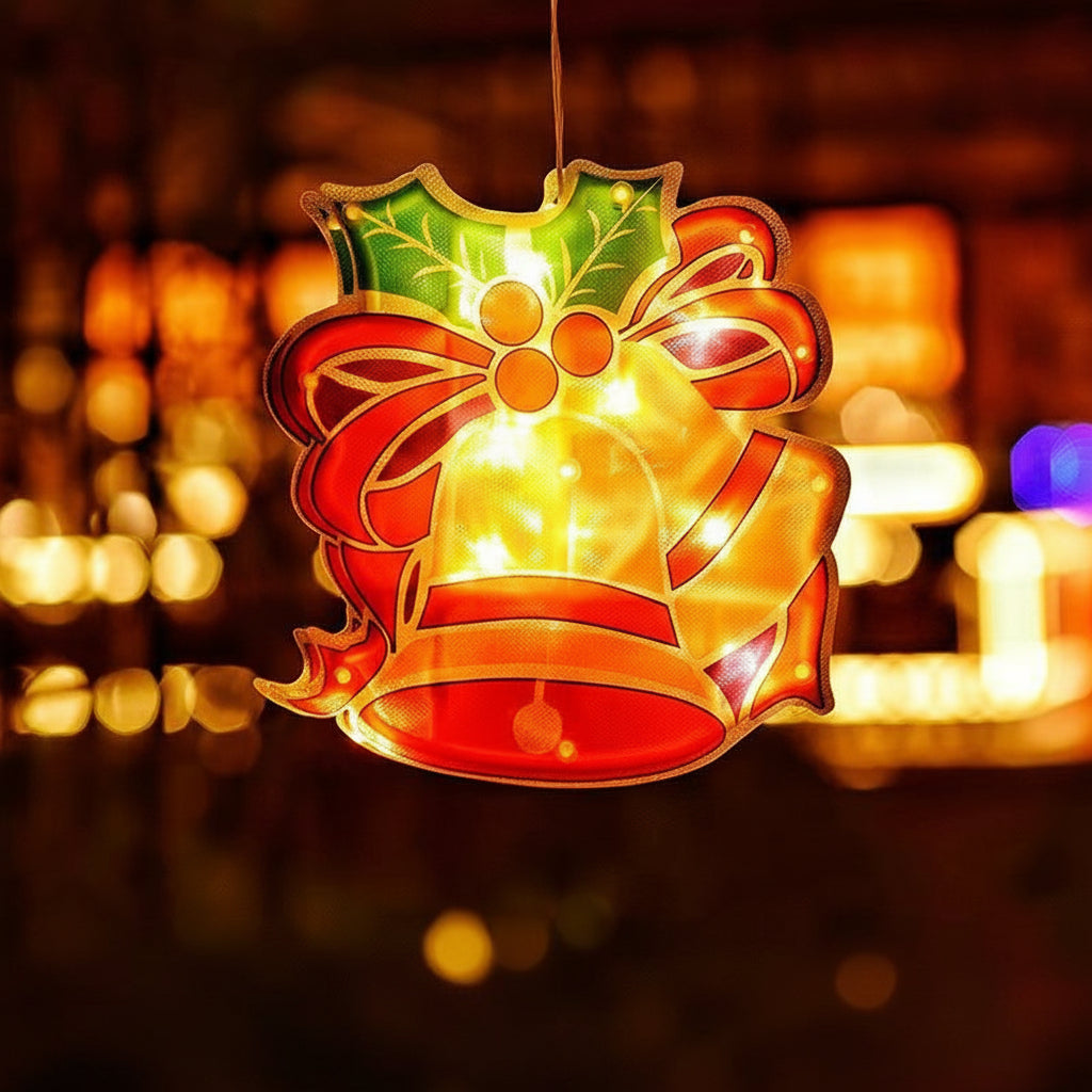 LED Suction-Cup Christmas Hanging Lamp – Santa & Snowman Holiday Window Light for Home Décor, Party Displays, New Year Celebrations & Xmas Gifts