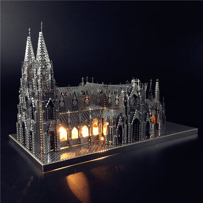 Metal Cathedral Puzzle – 3D St. Patrick’s Laser-Cut DIY Assembly Model Kit for Creative Gifts