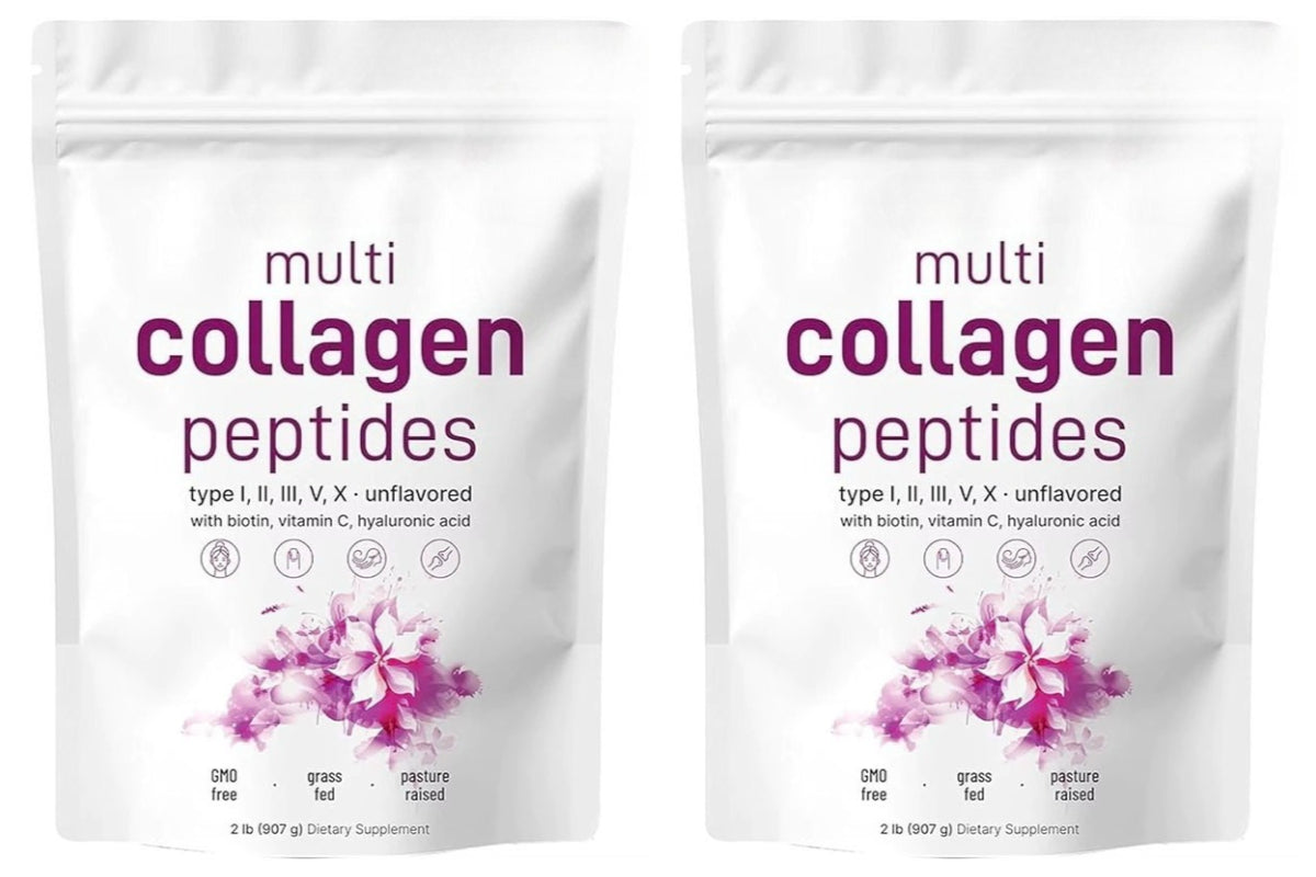 Multi Collagen Peptides Powder – Hydrolyzed Protein Blend with Types I, II, III, V and X for Convenient Daily Collagen Supplementation