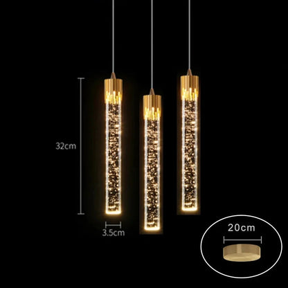 Modern Luxury Crystal Pendant Lamp – Elegant Hanging Ceiling Light for Bedroom, Living Room and Kitchen Decor