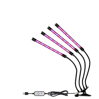 Full Spectrum LED Grow Light – USB Indoor Plant Growth Lamp with Timer and Dimmable Settings for Potted Flowers