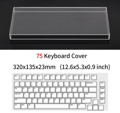 Acrylic Mechanical Keyboard Dust Cover – Transparent Pet-Proof Air Shield for 40% 60% 65% 75% Keyboards with Waterproof Protection & Dust Prevention