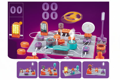 Electronic STEM Building Blocks - Physics Circuit Experiment Kit for Kids Educational Science Learning and Creative Engineering Fun