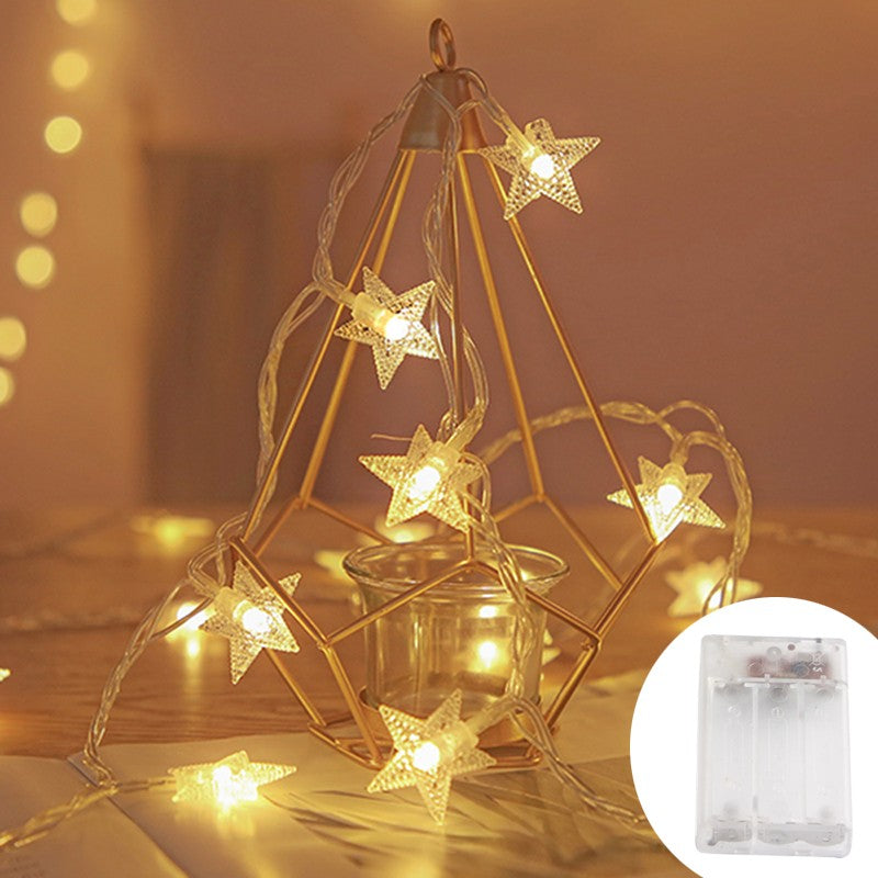 Outdoor Waterproof Garland LED Star Fairy Lights – String Lights for Christmas Trees, Weddings, Parties, Terraces, and Garden Holiday Decorations