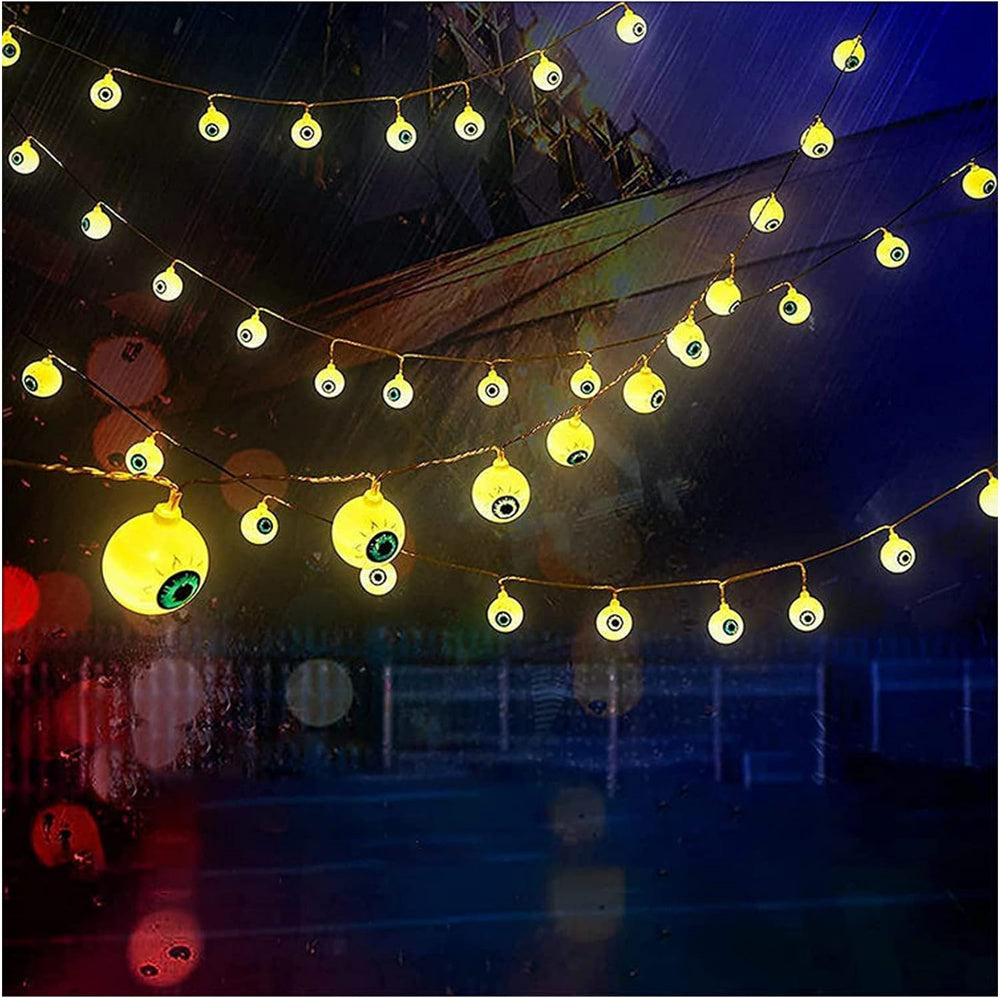 Nightmare Before Christmas Solar Garland – Waterproof Outdoor LED Light-Up Vine with 8 Modes for Halloween & Holiday Décor