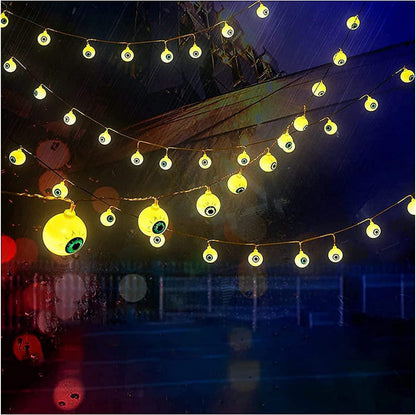 Nightmare Before Christmas Solar Garland – Waterproof Outdoor LED Light-Up Vine with 8 Modes for Halloween & Holiday Décor