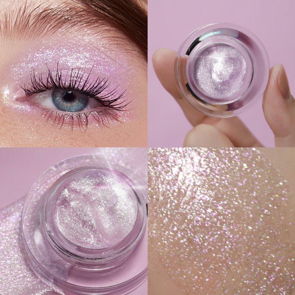 Liquid Pearlescent Highlighter Makeup - Waterproof Non Sticky Glow Enhancer for Eyes Cheeks and Radiant Party Makeup Looks