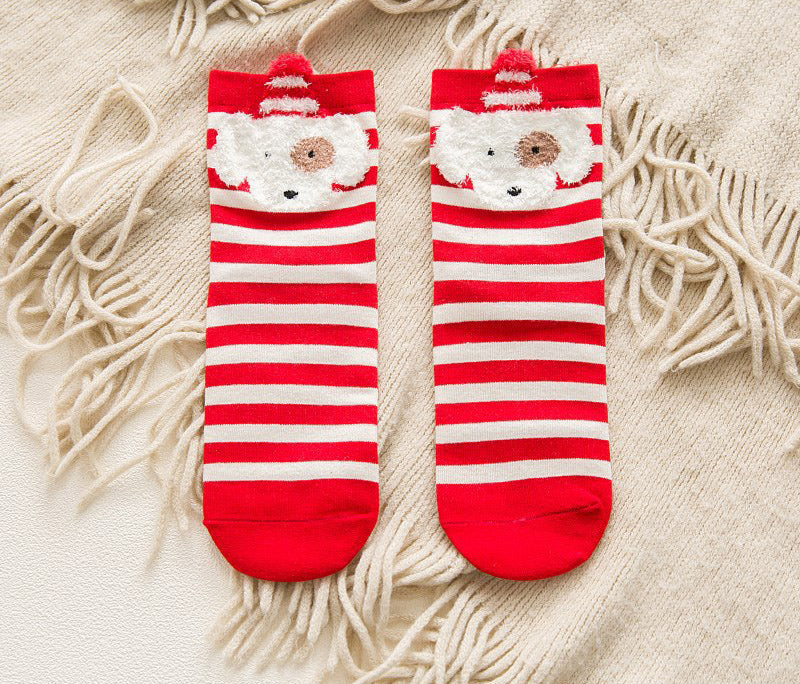 Cartoon Christmas Socks Ornaments – Cute Holiday Hanging Decorations for Home, Xmas Gifts, Noel Parties & New Year 2025 Festive Atmosphere Enhancement