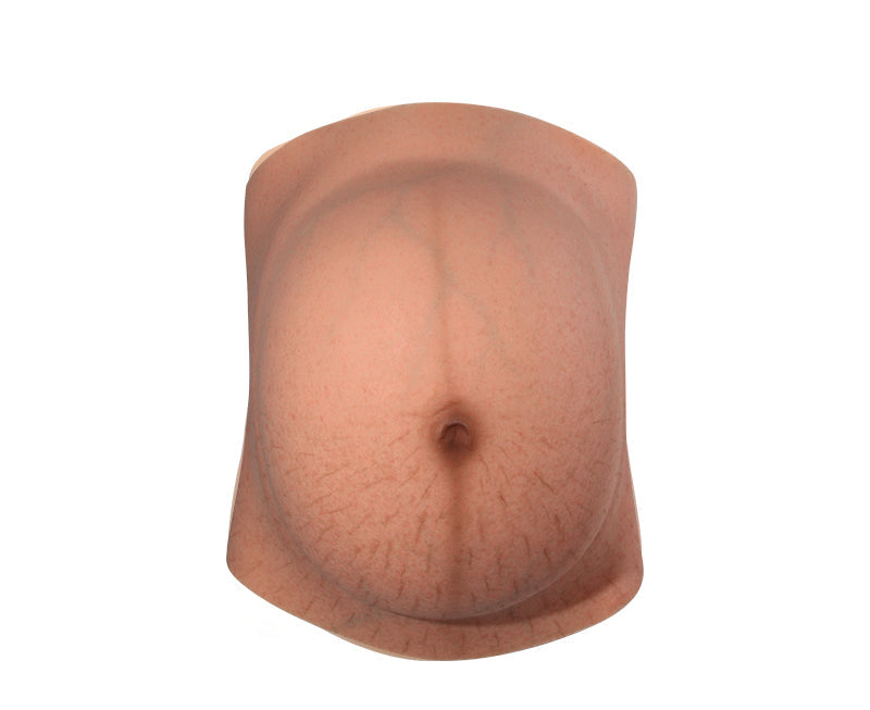Realistic Silicone Pregnancy Belly – Stretch-Mark Maternity Simulation Prop for Photos, Videos, Cosplay, Theater, Film Production and Costume Styling