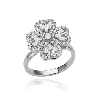 Anti-Stress Sunflower Spinner Ring – Stainless Steel Anxiety Fidget Jewelry for Women with Rotating Sun Star Design Christmas Gift.