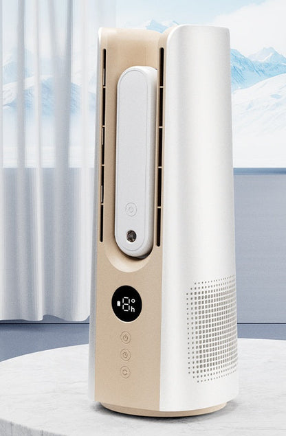 Mini Bladeless Desktop Fan - Air Cooler with Spray Humidifier and Circulating Cool Air for Office or Personal Use