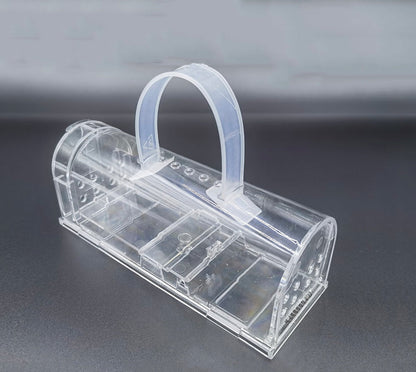 Reusable Humane Mouse Trap – Transparent Self-Locking Mousetrap for Indoor and Outdoor Rodent Control