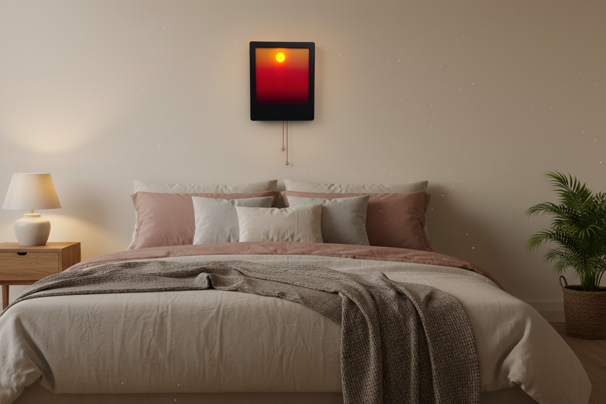 Kinetic Sunrise Sunset Wall Lamp – Adjustable Dual-Rope Moving Night Light for Bedrooms, Creative Decor, Relaxing Ambience and Unique Gifts
