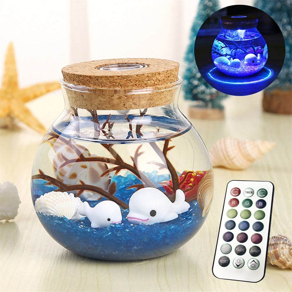 RGB Ecological Bottle Lamp – Luminous Micro-Landscape Night Light for Kids’ Bedrooms & Unique Christmas Gift Ideas