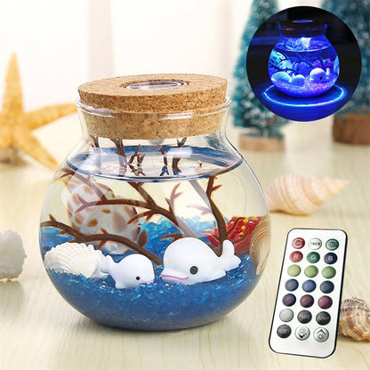 RGB Ecological Bottle Lamp – Luminous Micro-Landscape Night Light for Kids’ Bedrooms & Unique Christmas Gift Ideas