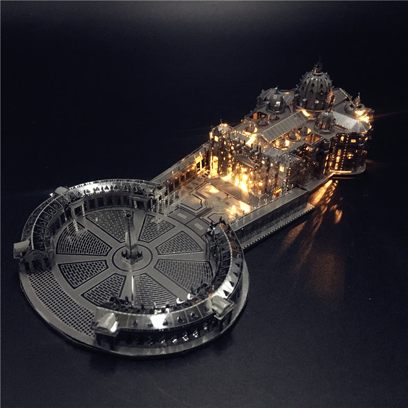 Metal Cathedral Puzzle – 3D St. Patrick’s Laser-Cut DIY Assembly Model Kit for Creative Gifts