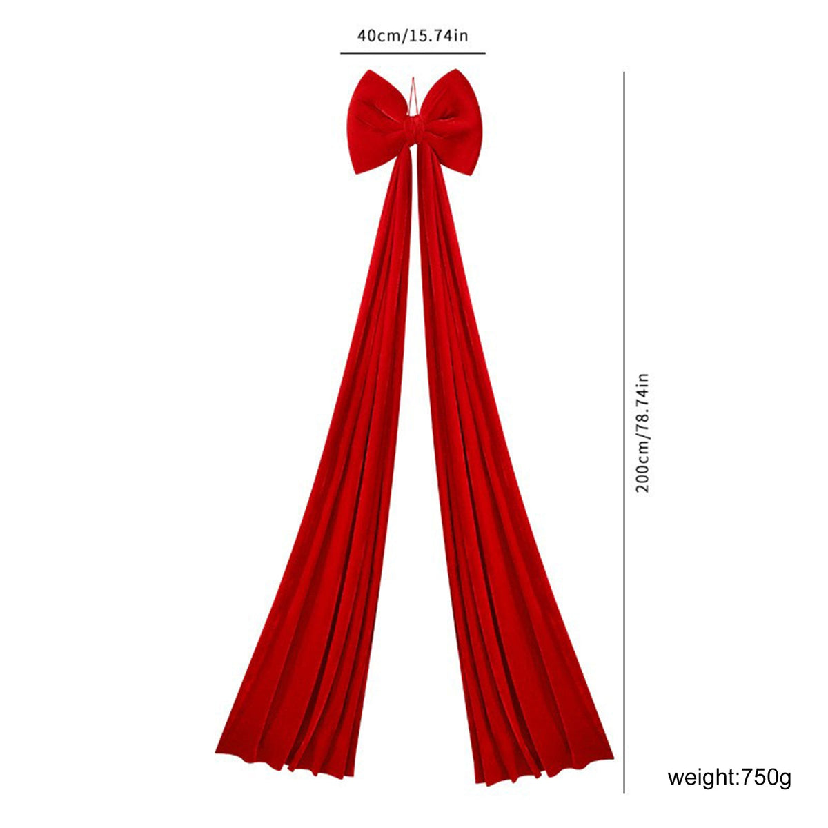 Large Christmas Decorative Bow – Festive Front Door, Tree, and Outdoor Décor Ribbon for Holiday Parties, Home Styling, and Seasonal Displays