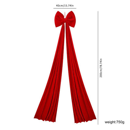Large Christmas Decorative Bow – Festive Front Door, Tree, and Outdoor Décor Ribbon for Holiday Parties, Home Styling, and Seasonal Displays