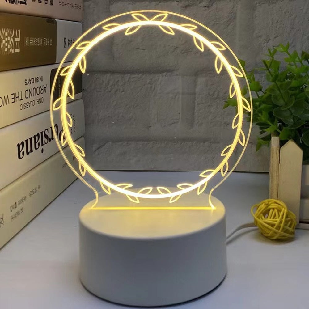 DIY Acrylic LED Message Note Board – Rewritable Creative Night Light with Pen for Personalized Messages, Desk Decor & Gift Displays
