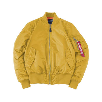 Padded Military MA1 Bomber Jacket – Nylon Quilted Flight Jacket for Men, Windproof Winter Outerwear for Daily Use