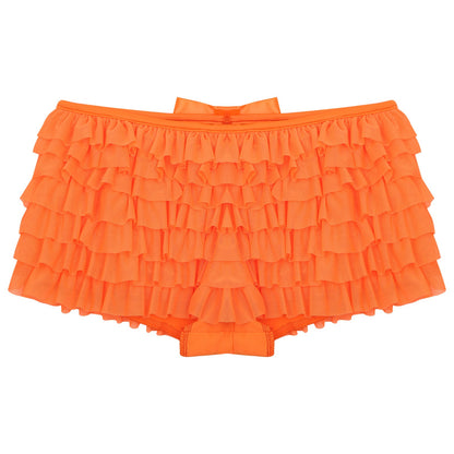 Sexy Tiered Ruffle Knickers 2000s Women Low Waist Pumpkin Panties – Fairy Lace Safety Shorts Victorian Bloomers for Y2K Clubwear & Lingerie Fashion
