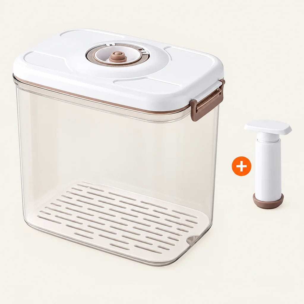 Vacuum Food Storage Container – Sealed Grain Tank and Drainable Refrigerator Fresh-Keeping Box for Organized, Space-Saving Kitchen Food Storage
