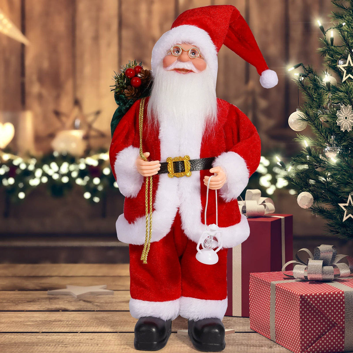 Handcrafted Santa Claus Plush Ornament – Cute Christmas Cloth Figurine for Holiday Parties, Home Decorations, Festive Displays & Winter Celebration Décor