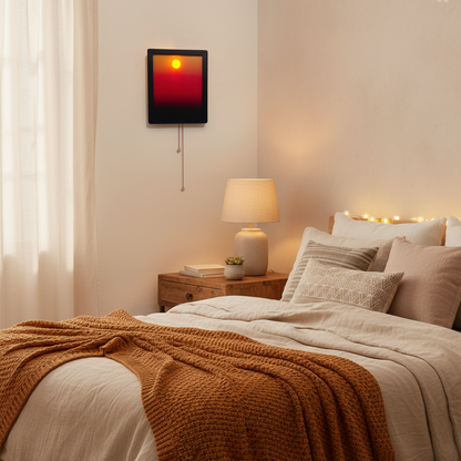 Kinetic Sunrise Sunset Wall Lamp – Adjustable Dual-Rope Moving Night Light for Bedrooms, Creative Decor, Relaxing Ambience and Unique Gifts