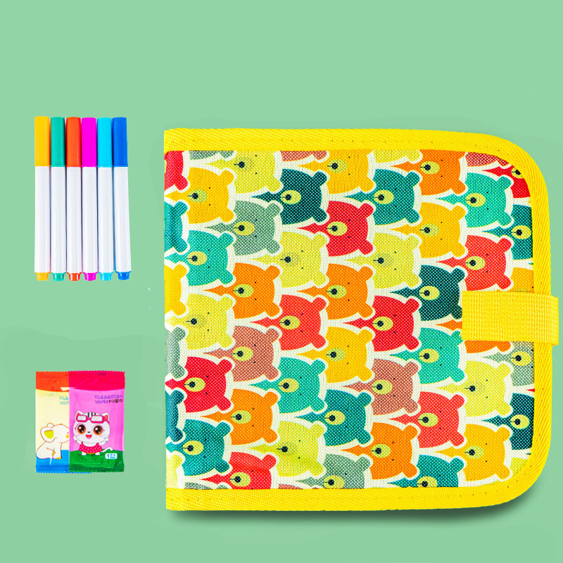 Reusable Doodle Drawing Book-Erasable Coloring and Writing Activity Set for Toddlers Travel Learning and Creative Play