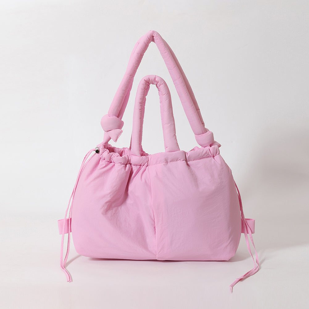 Women’s Adjustable Strap Puffer Tote Bag – Nylon Shoulder Bag, Lightweight Large-Capacity Crossbody Backpack for Travel, Shopping & Everyday Use