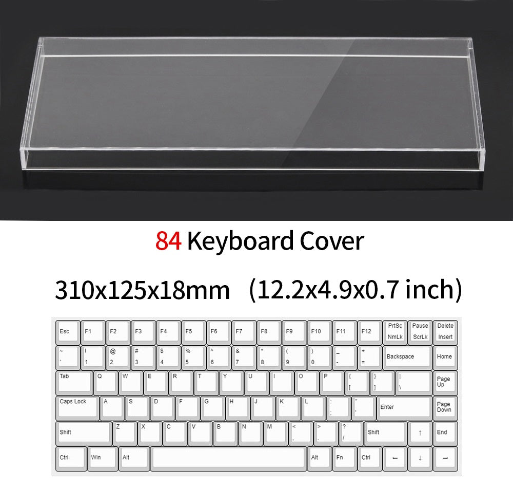Acrylic Mechanical Keyboard Dust Cover – Transparent Pet-Proof Air Shield for 40% 60% 65% 75% Keyboards with Waterproof Protection & Dust Prevention
