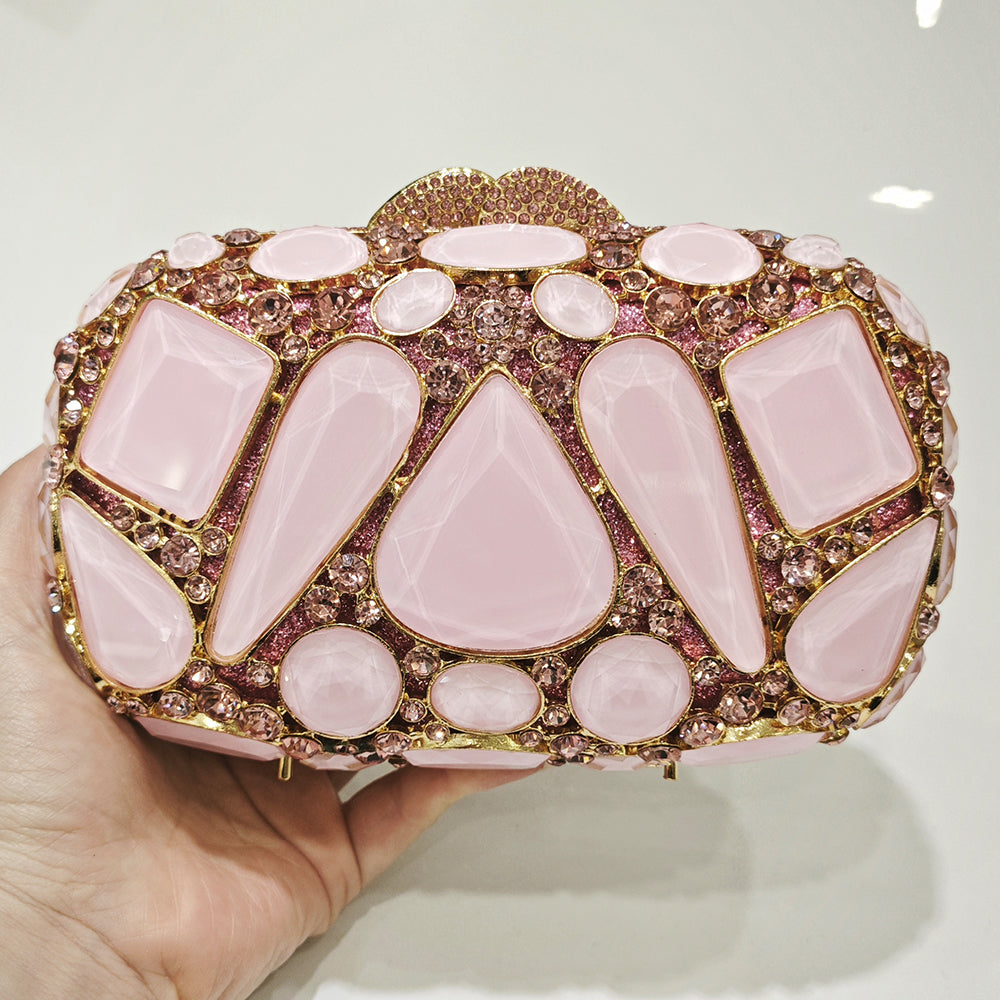Sparkling Diamond Rhinestone Evening Clutch Bag –  Crystal Handbag for Women, Elegant Formal Dinner Purse for Weddings, Parties & Special Events