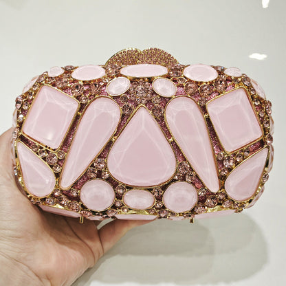 Sparkling Diamond Rhinestone Evening Clutch Bag –  Crystal Handbag for Women, Elegant Formal Dinner Purse for Weddings, Parties & Special Events