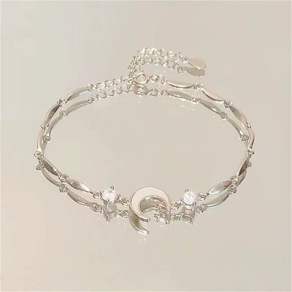 Elegant Crystal Flower Bracelet – Sparkling Zircon Floral Chain Jewelry for Women and Girls, Y2K Sweet Style Accessory for Weddings, Parties and Gifts