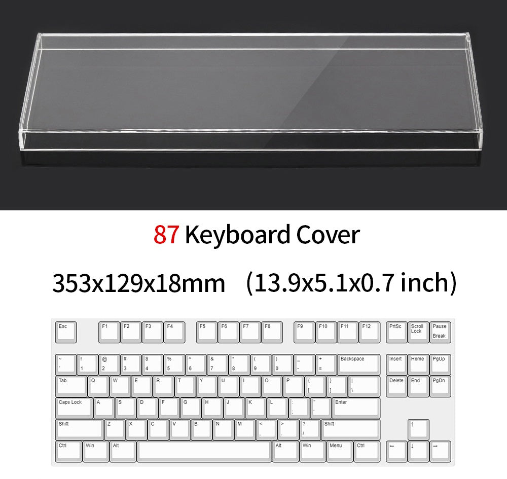 Acrylic Mechanical Keyboard Dust Cover – Transparent Pet-Proof Air Shield for 40% 60% 65% 75% Keyboards with Waterproof Protection & Dust Prevention