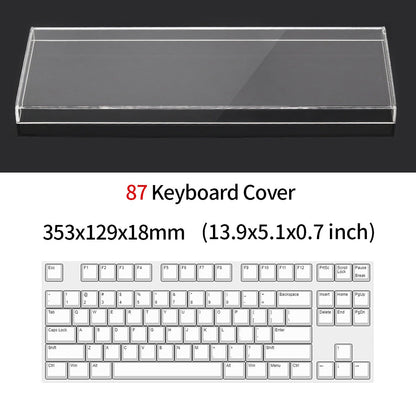 Acrylic Mechanical Keyboard Dust Cover – Transparent Pet-Proof Air Shield for 40% 60% 65% 75% Keyboards with Waterproof Protection & Dust Prevention